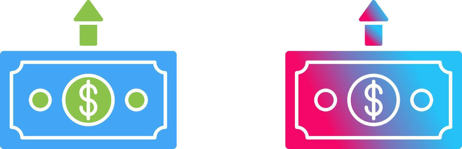 Money Up Icon Design vector