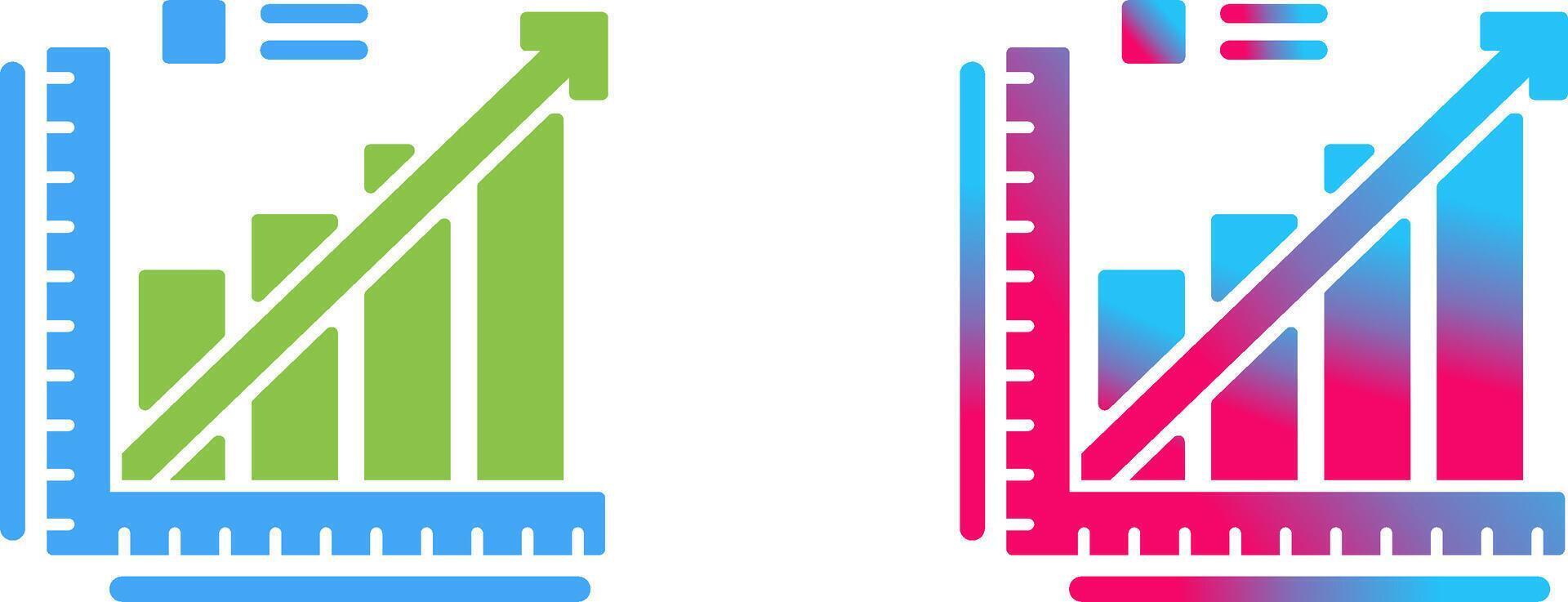 Line Graph Icon Design vector