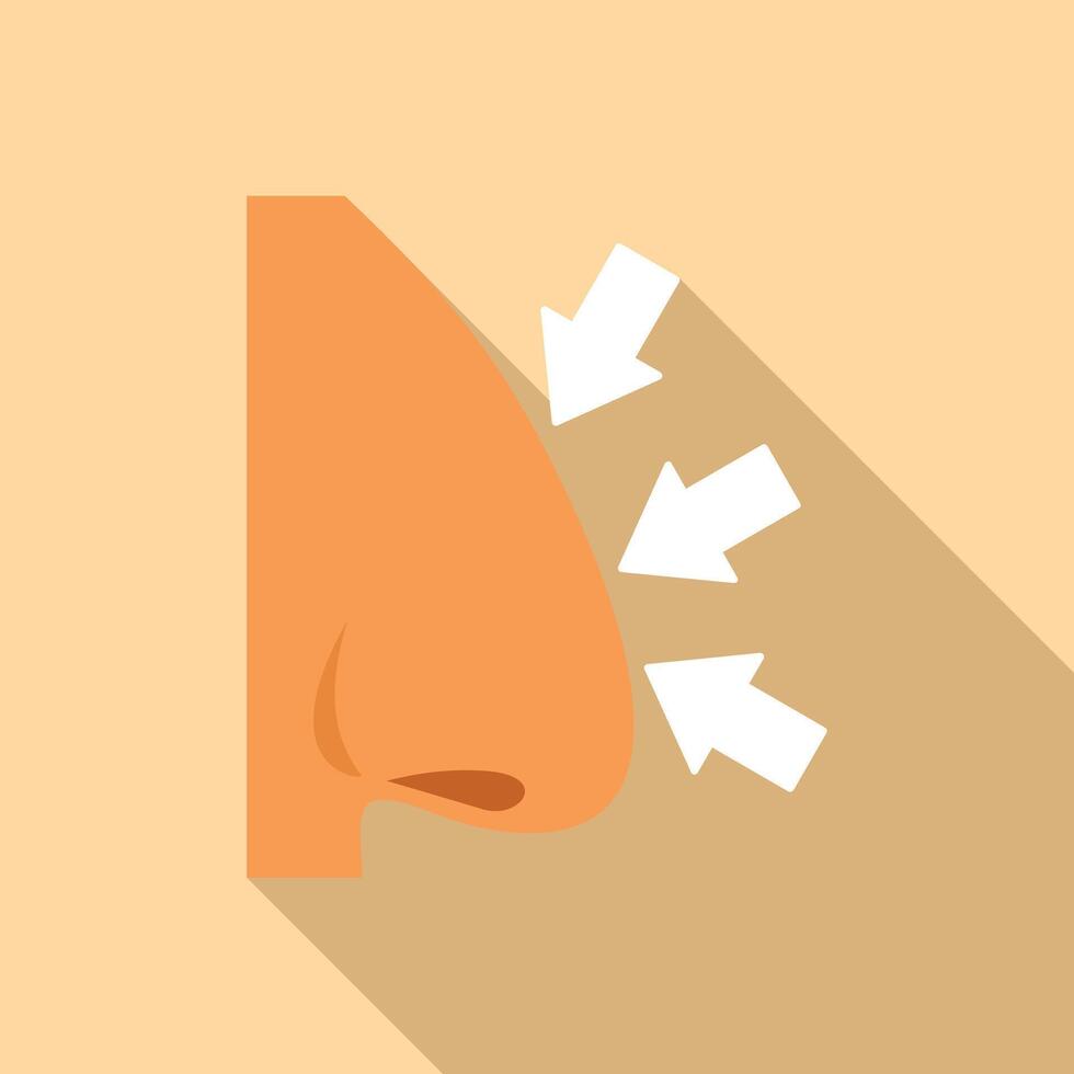 Graphic of human nose and smell icon vector
