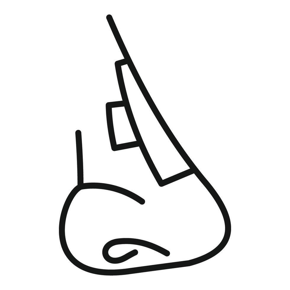Minimalist line art hand gesture illustration vector