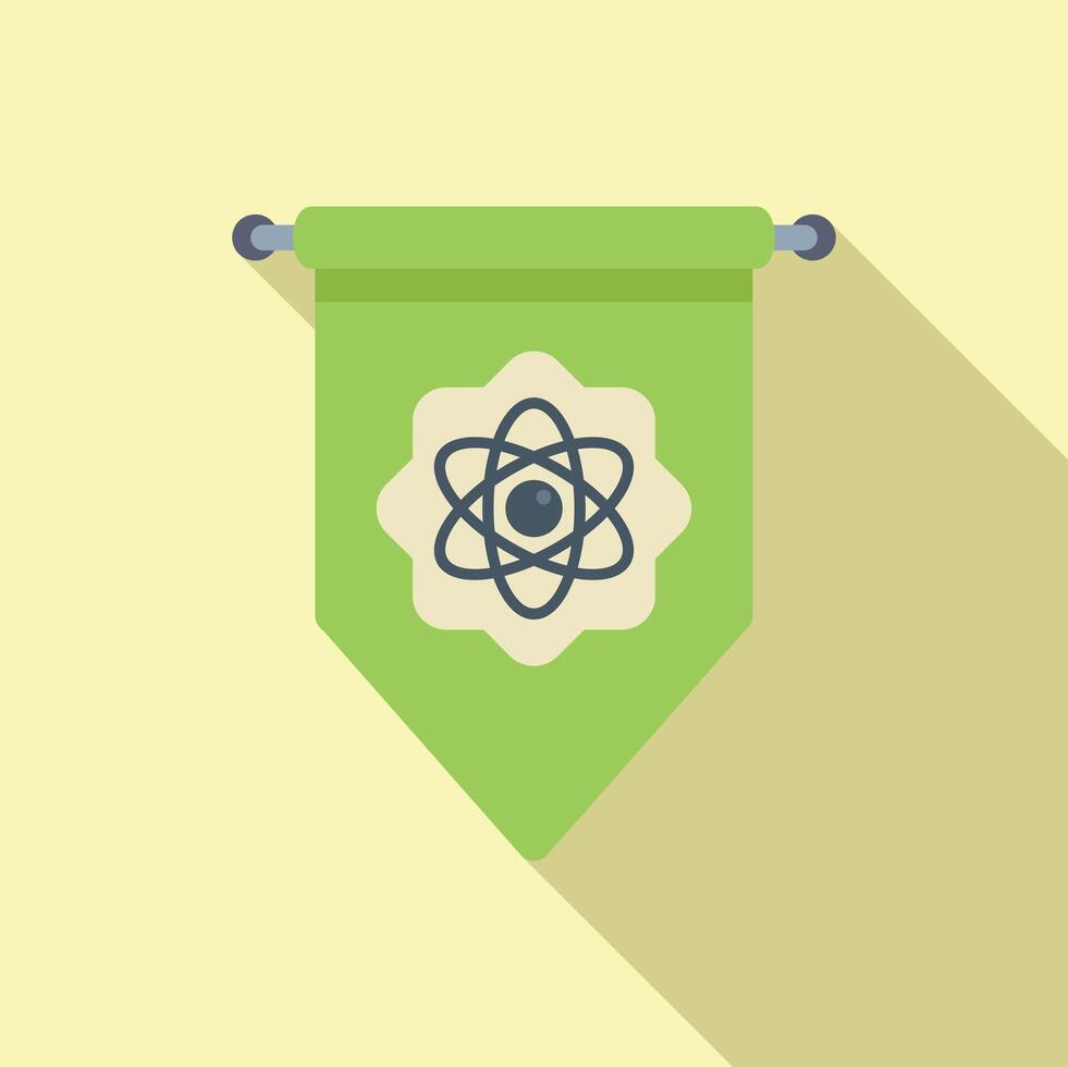 Flat design science pennant icon vector