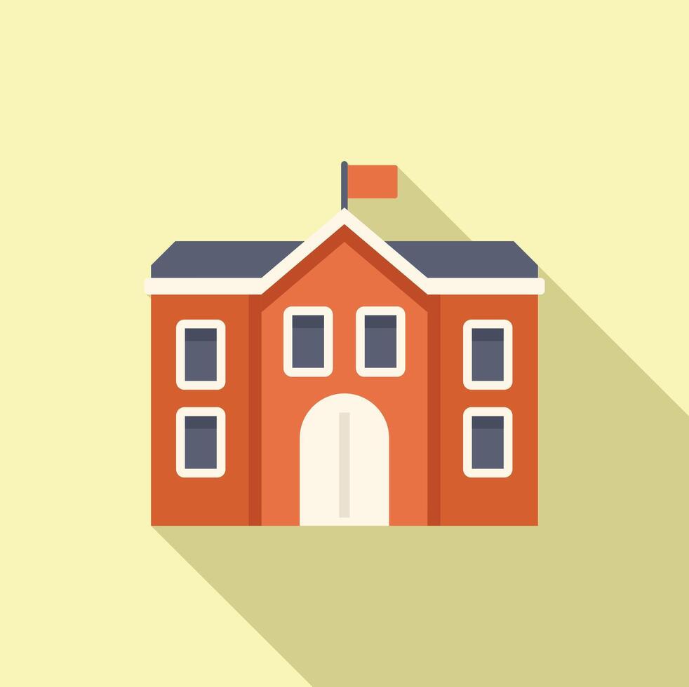 Flat design illustration of a school building vector