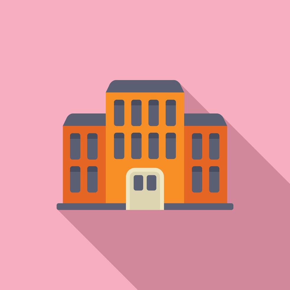 Modern flat design illustration of urban building vector