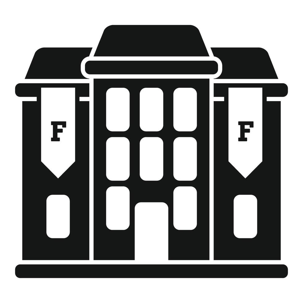 Classic fire station icon illustration vector