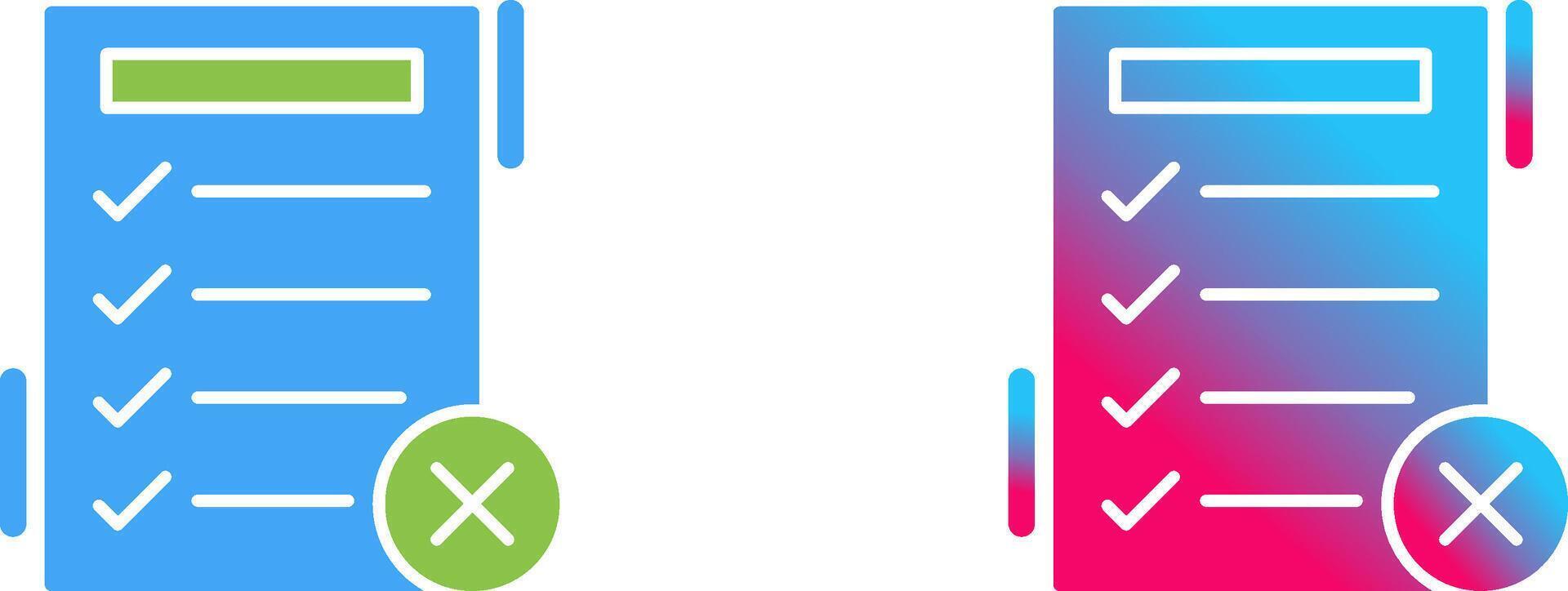 Fake List Icon Design vector