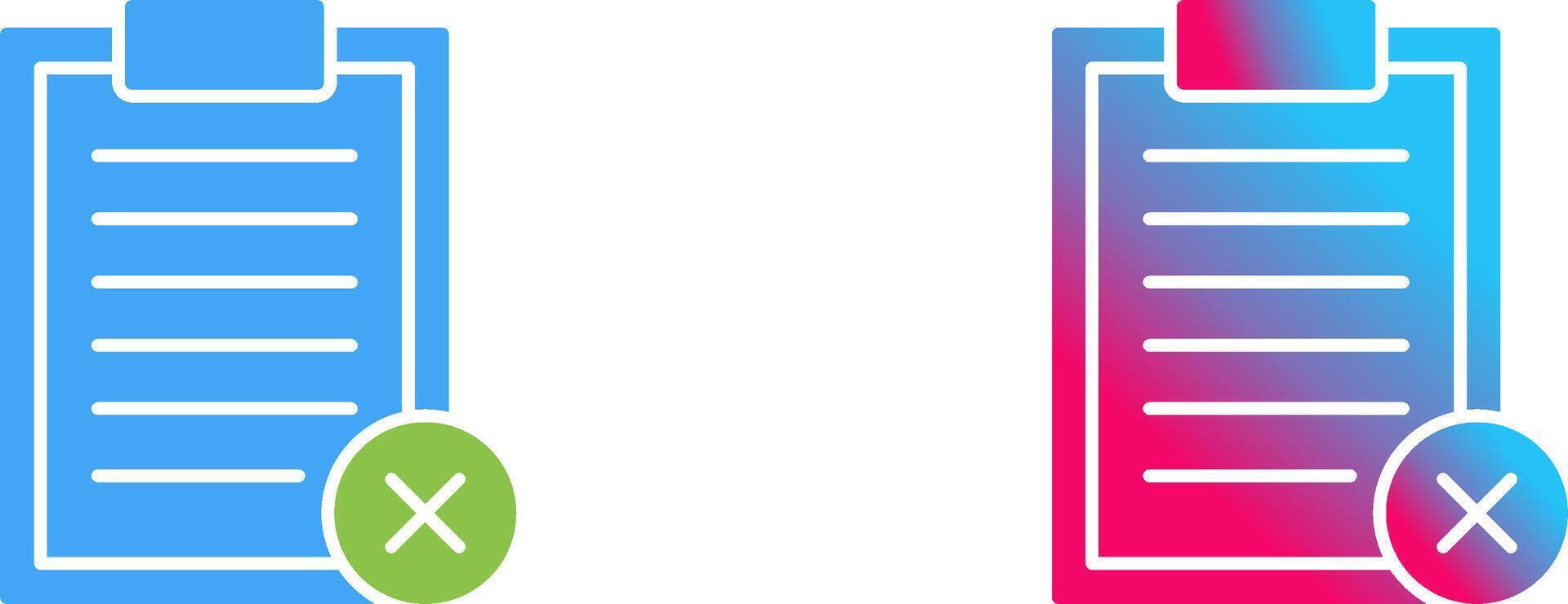 Rejected Icon Design vector