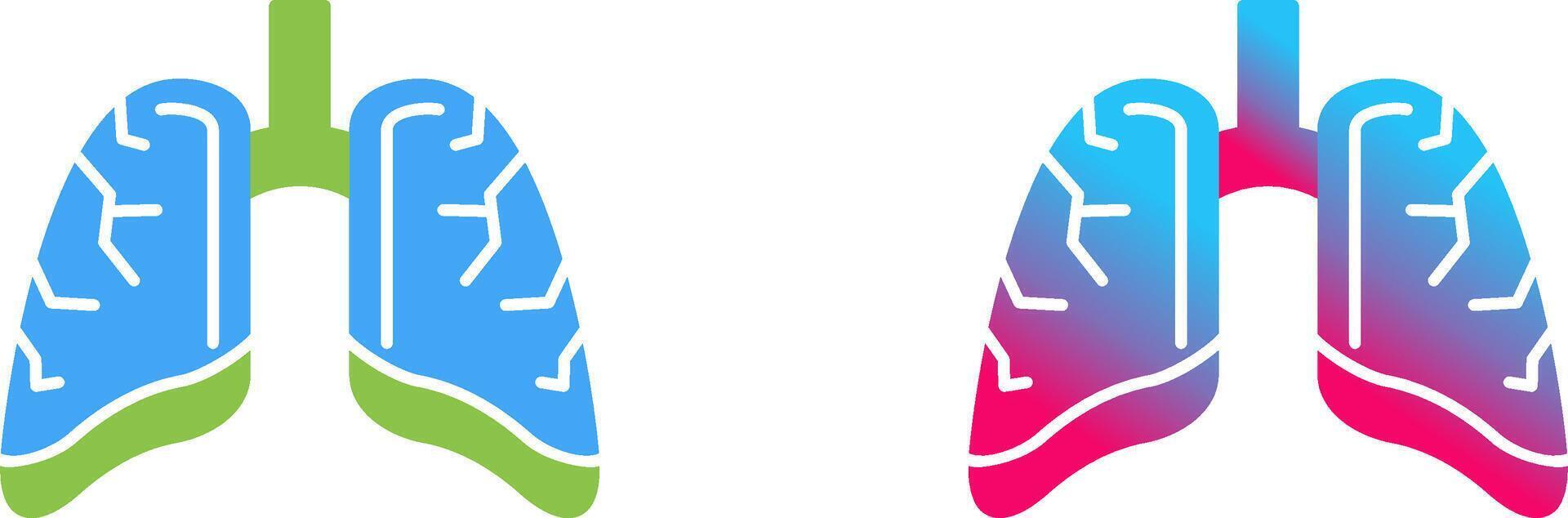 Lungs Icon Design vector