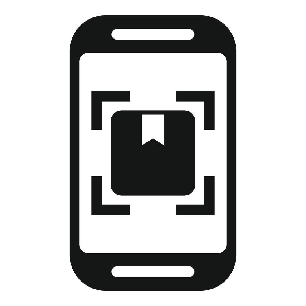 Smartphone icon with focus square vector