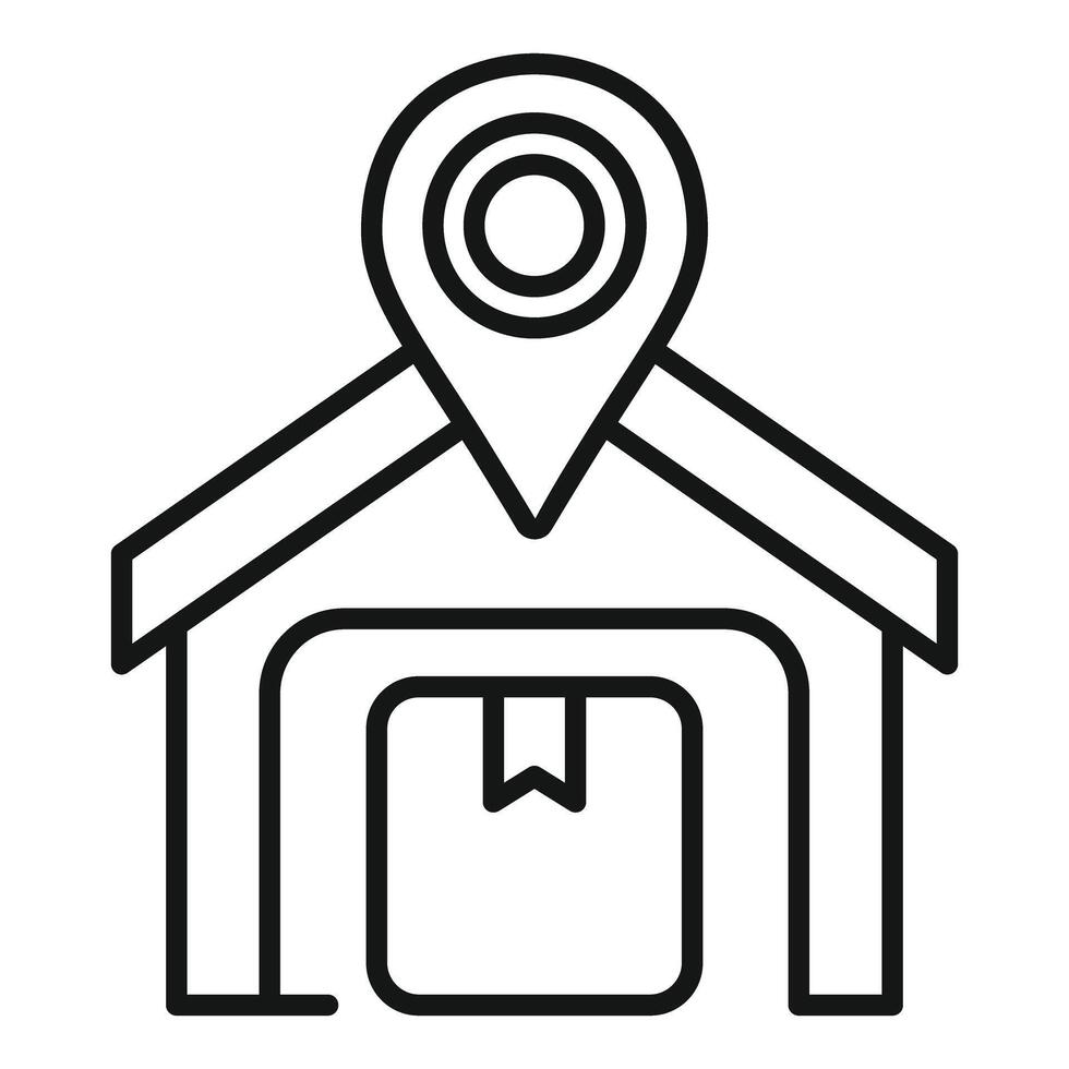 Home location icon line art vector
