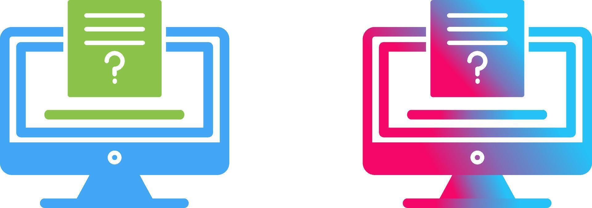 Quiz Icon Design vector