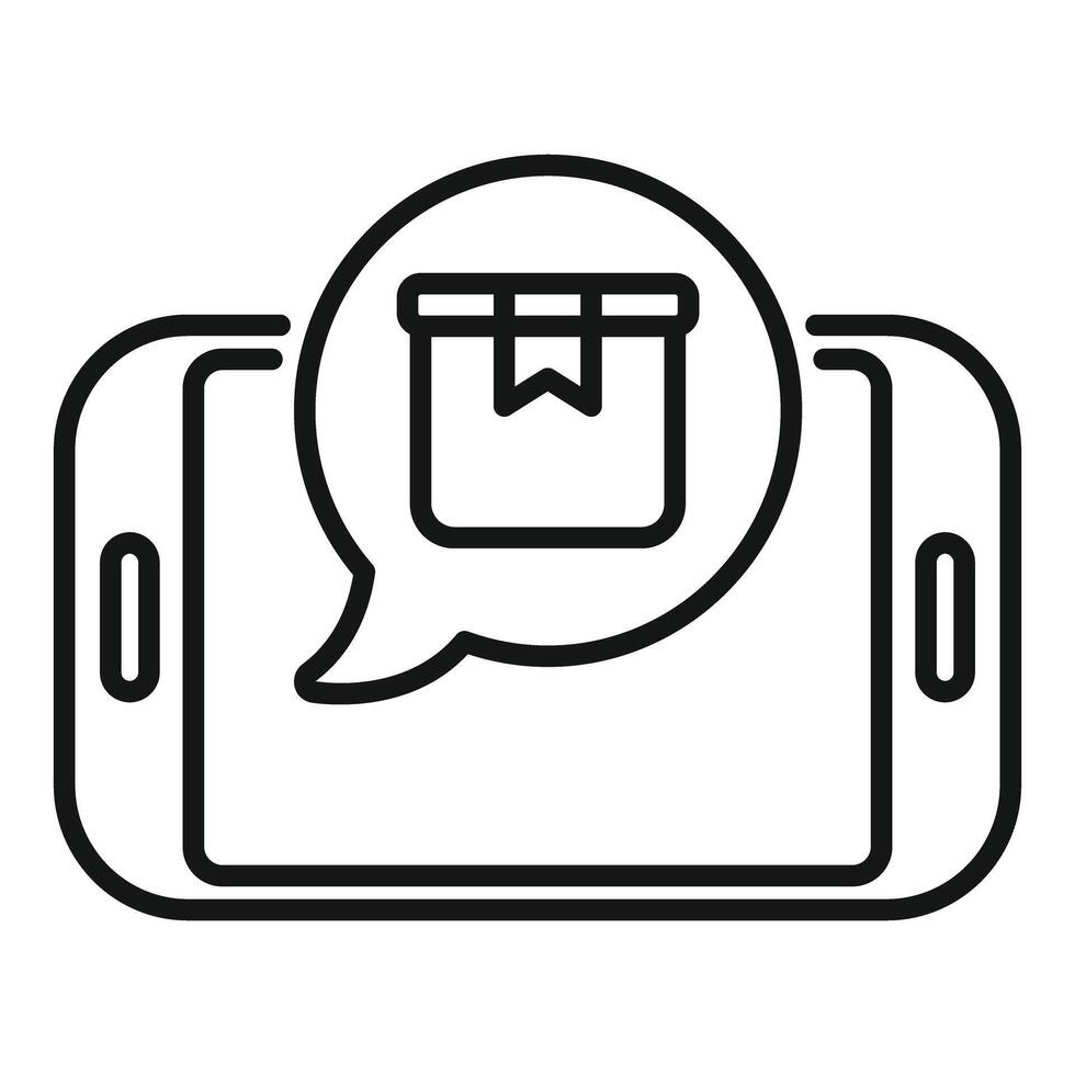 Delivery tracking smartphone notification icon vector