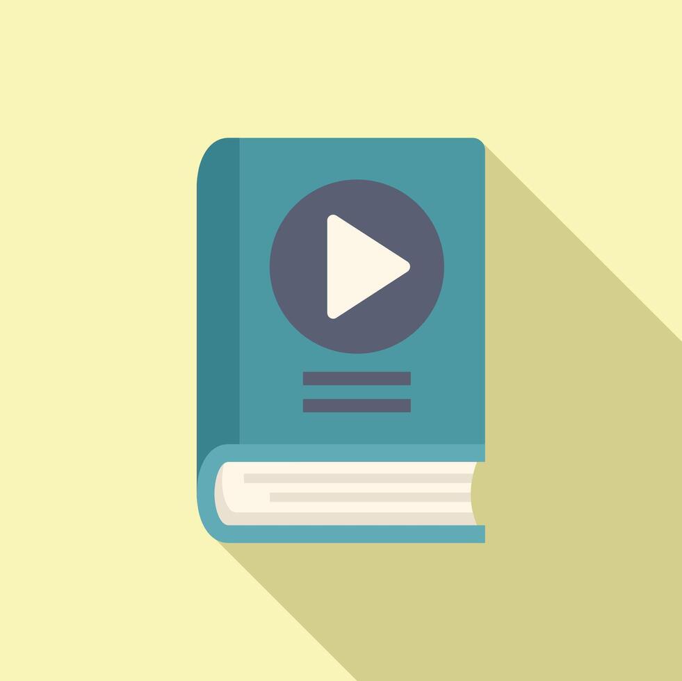 Audiobook concept illustration with play symbol vector
