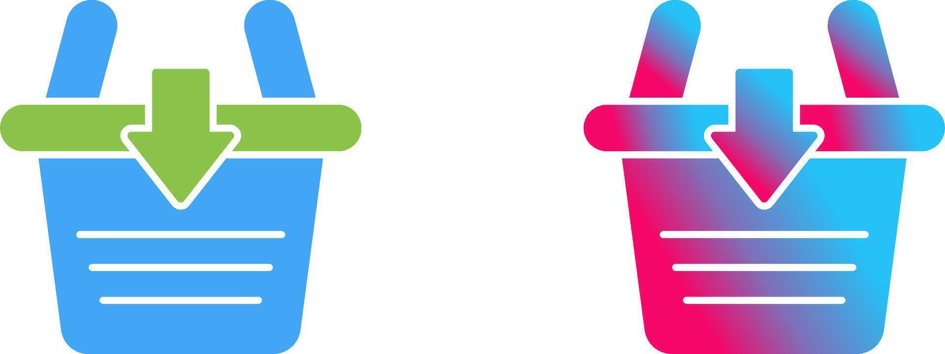 Add To Basket Icon Design vector