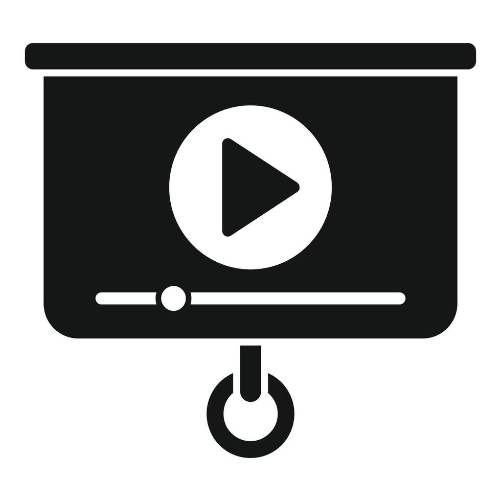 presentation icon on white background vector