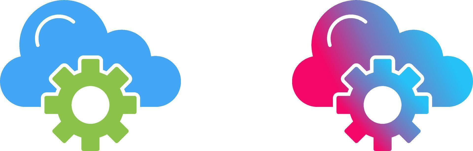 Cloud Computing Icon Design vector