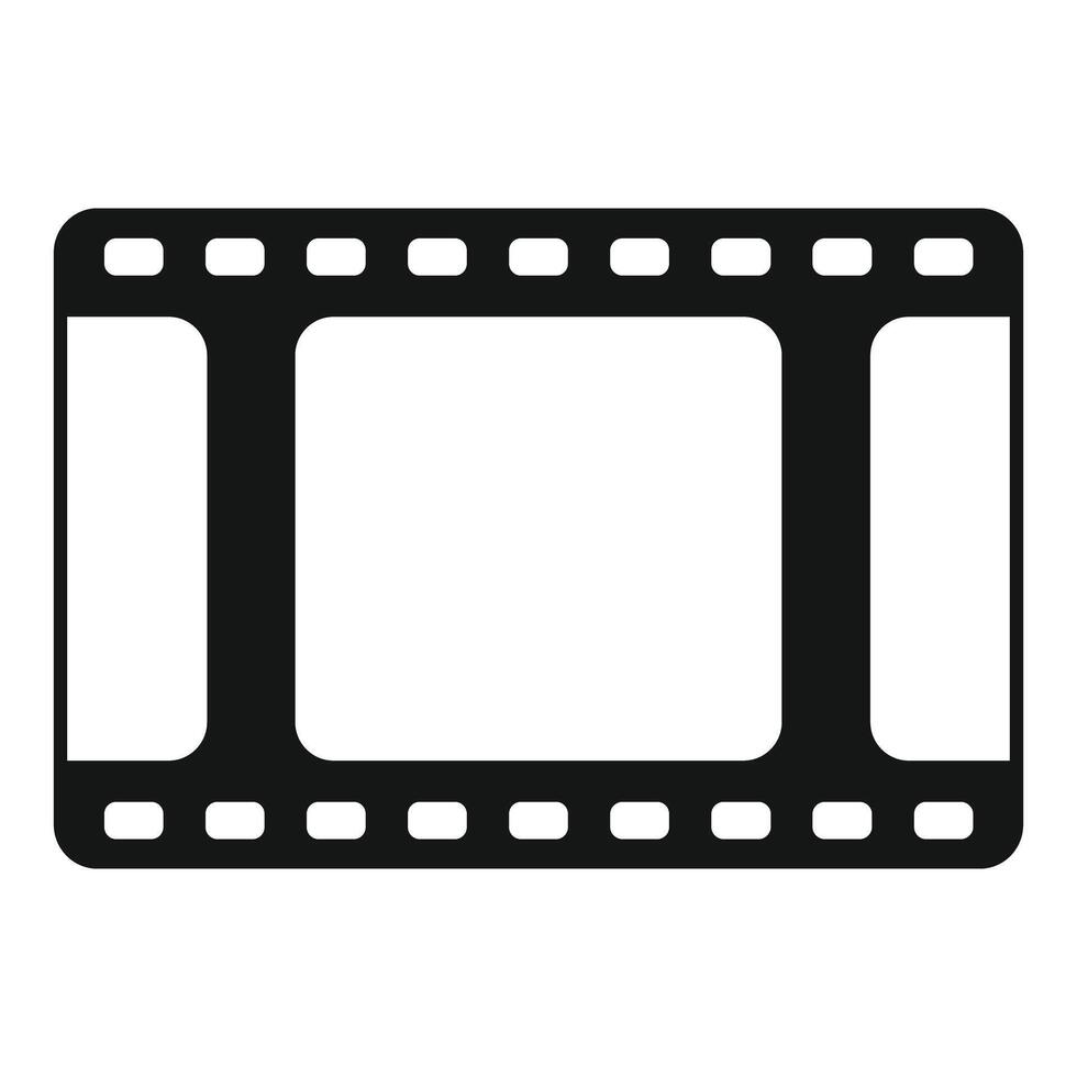 Simplistic illustration of a film strip on white background vector