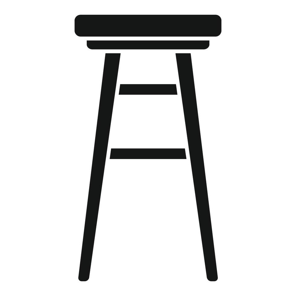 Black silhouette of a minimalist bar stool vector