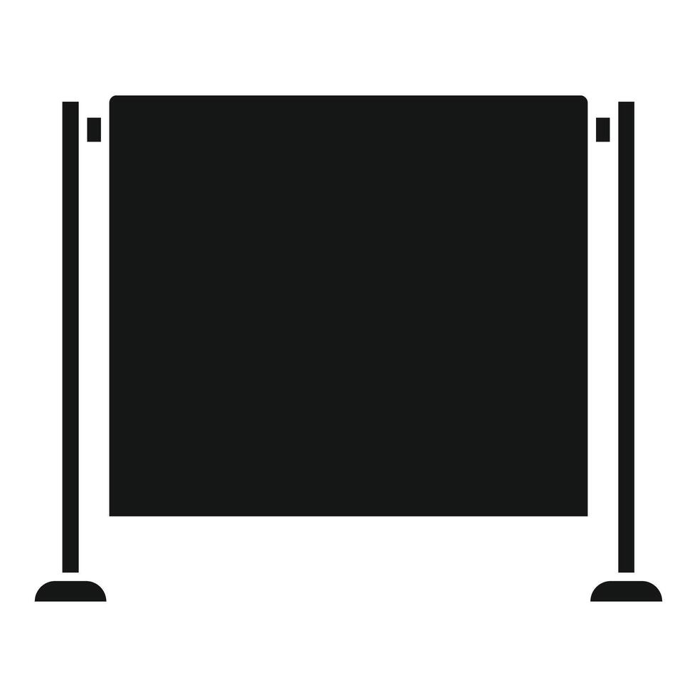 Blank wide banner on stand isolated on white vector