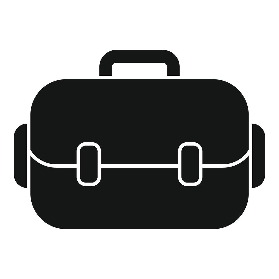 Black icon of a briefcase vector