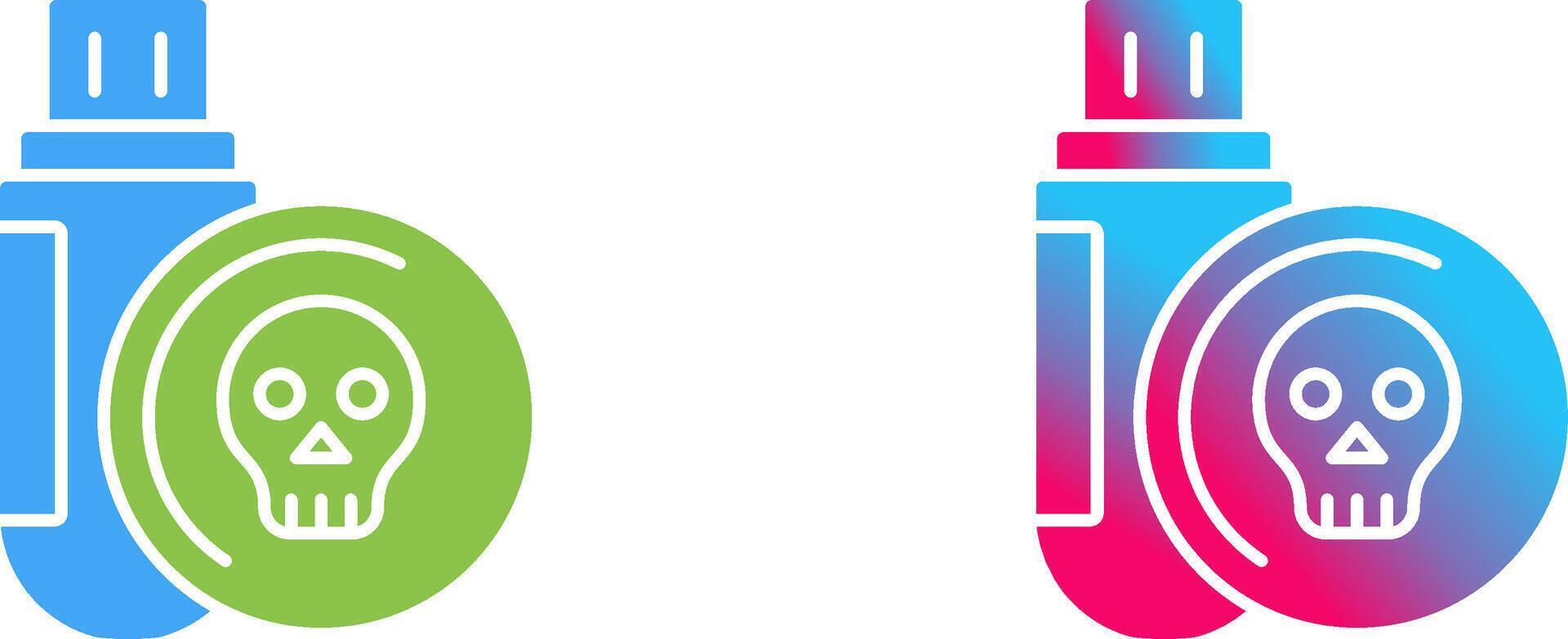 Infected Usb Drive Icon Design vector