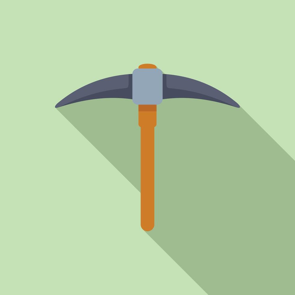 Flat design illustration of a pickaxe vector