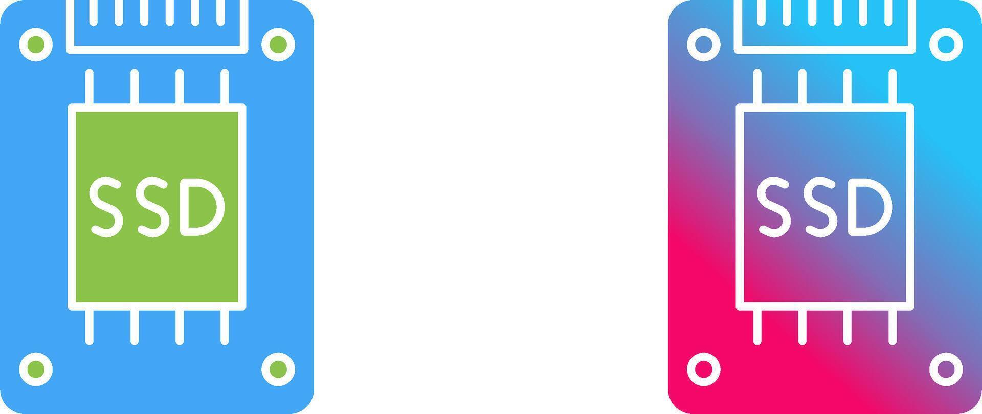 Ssd Icon Design vector