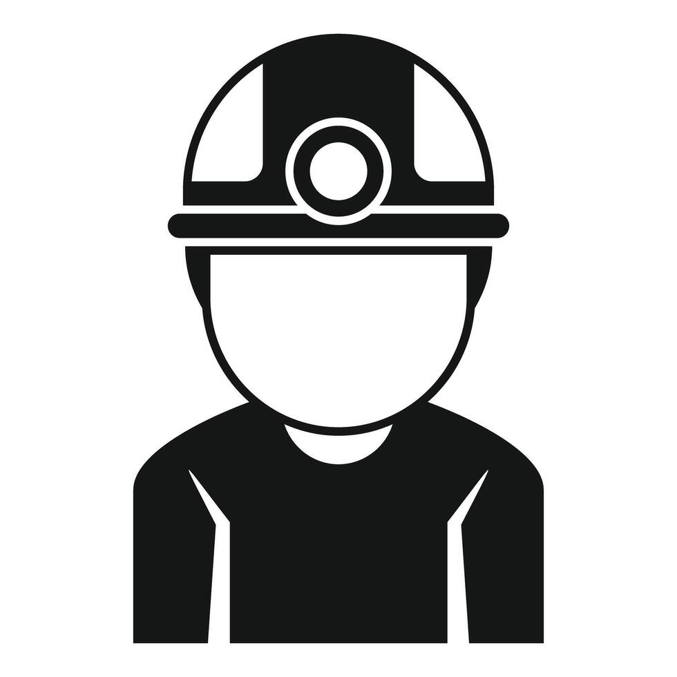 Miner avatar icon in flat style vector