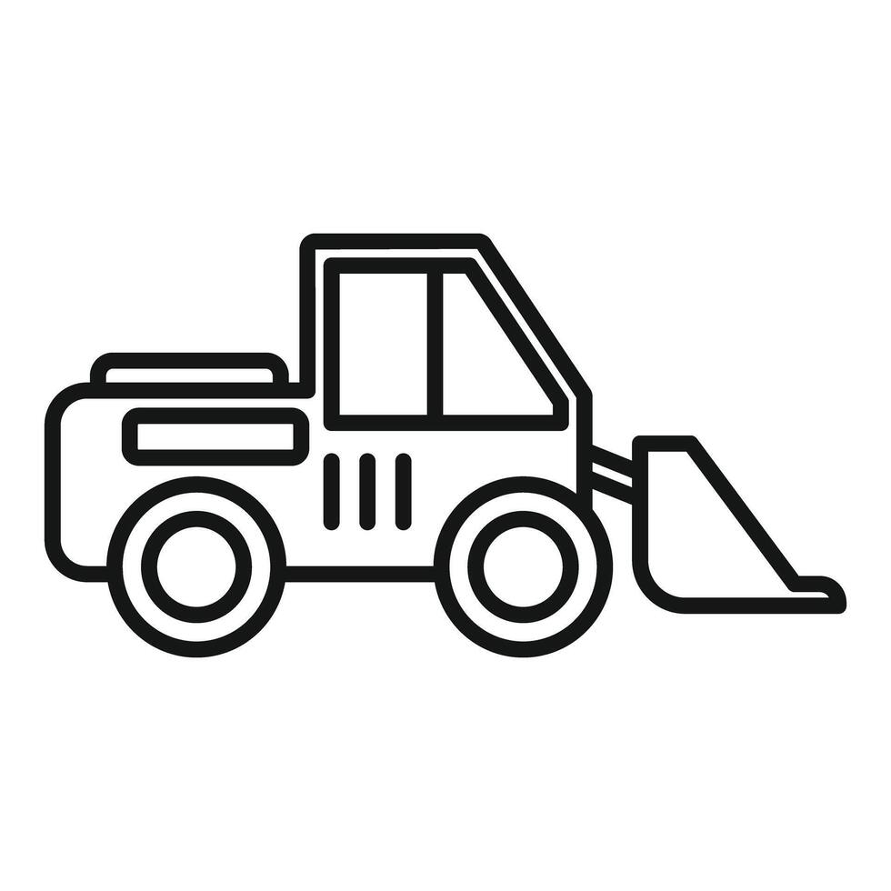 Skid steer loader line icon vector