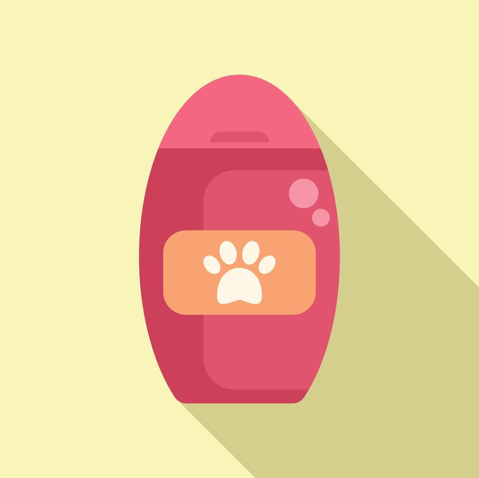 Pet tag icon flat design vector
