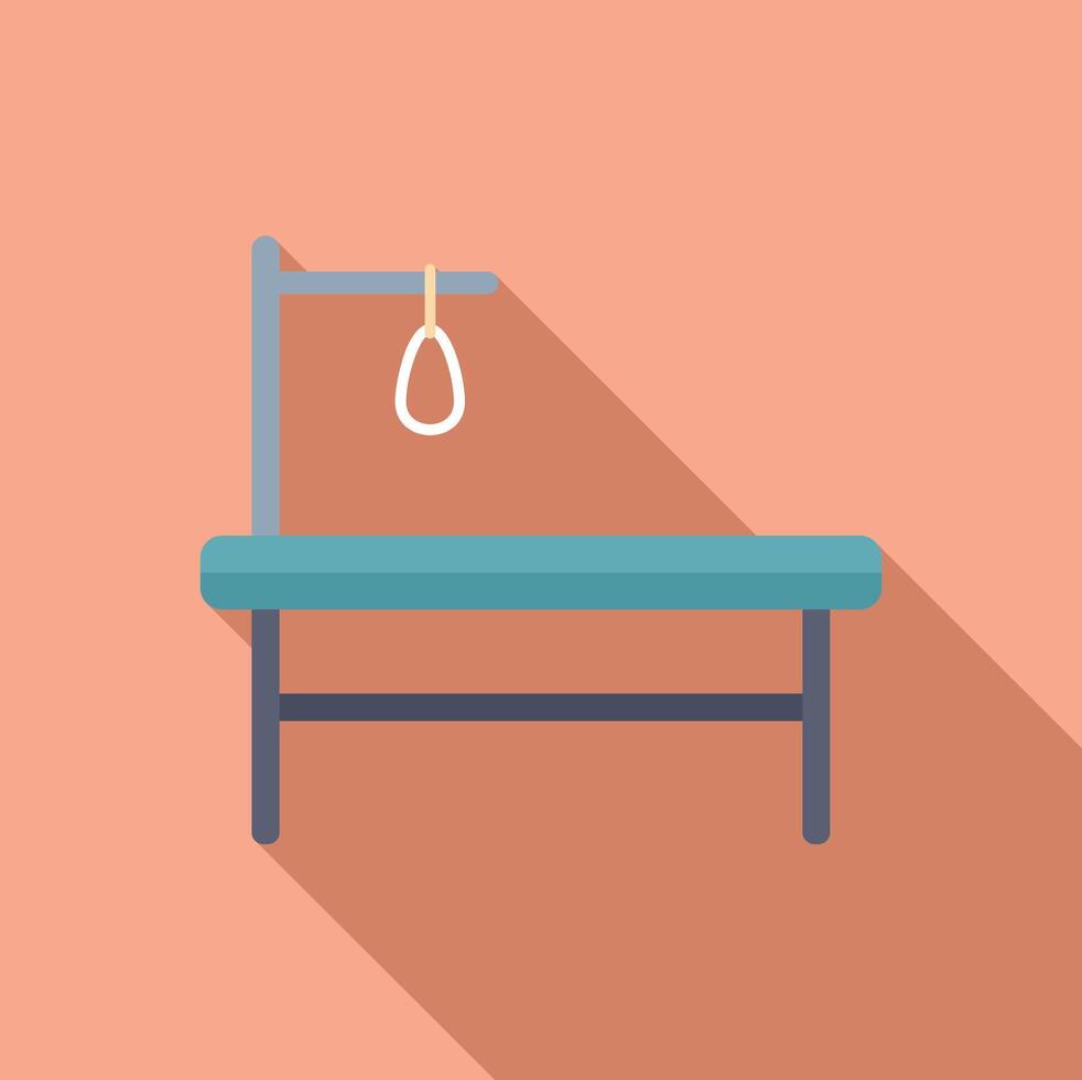 Minimalist hospital bed with hanging iv bag illustration vector