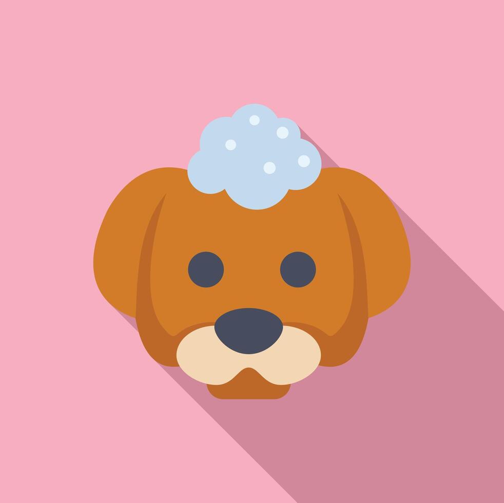 Cute cartoon dog with soap suds vector