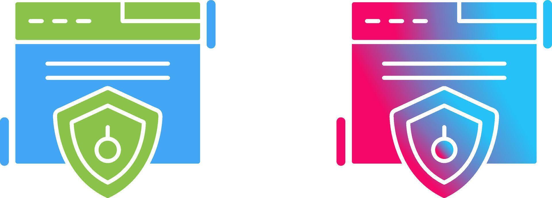 Web Security Icon Design vector