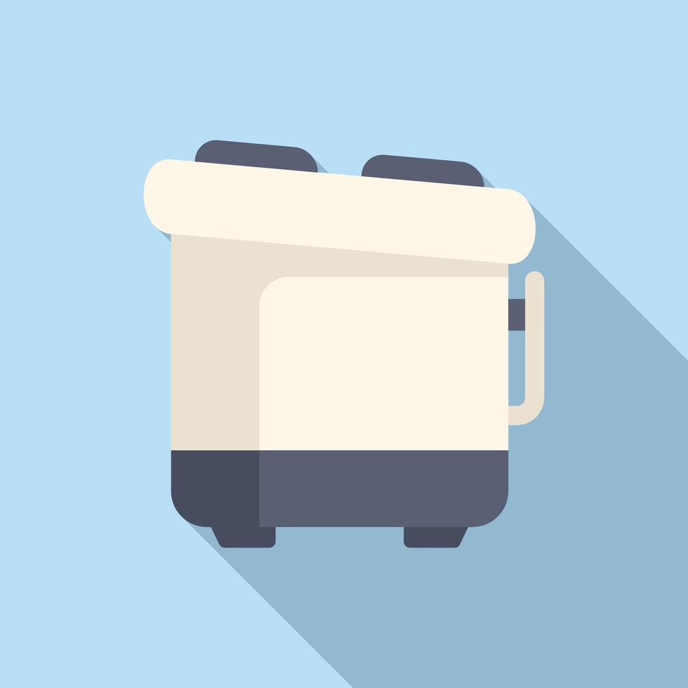 illustration of modern toaster on blue background vector