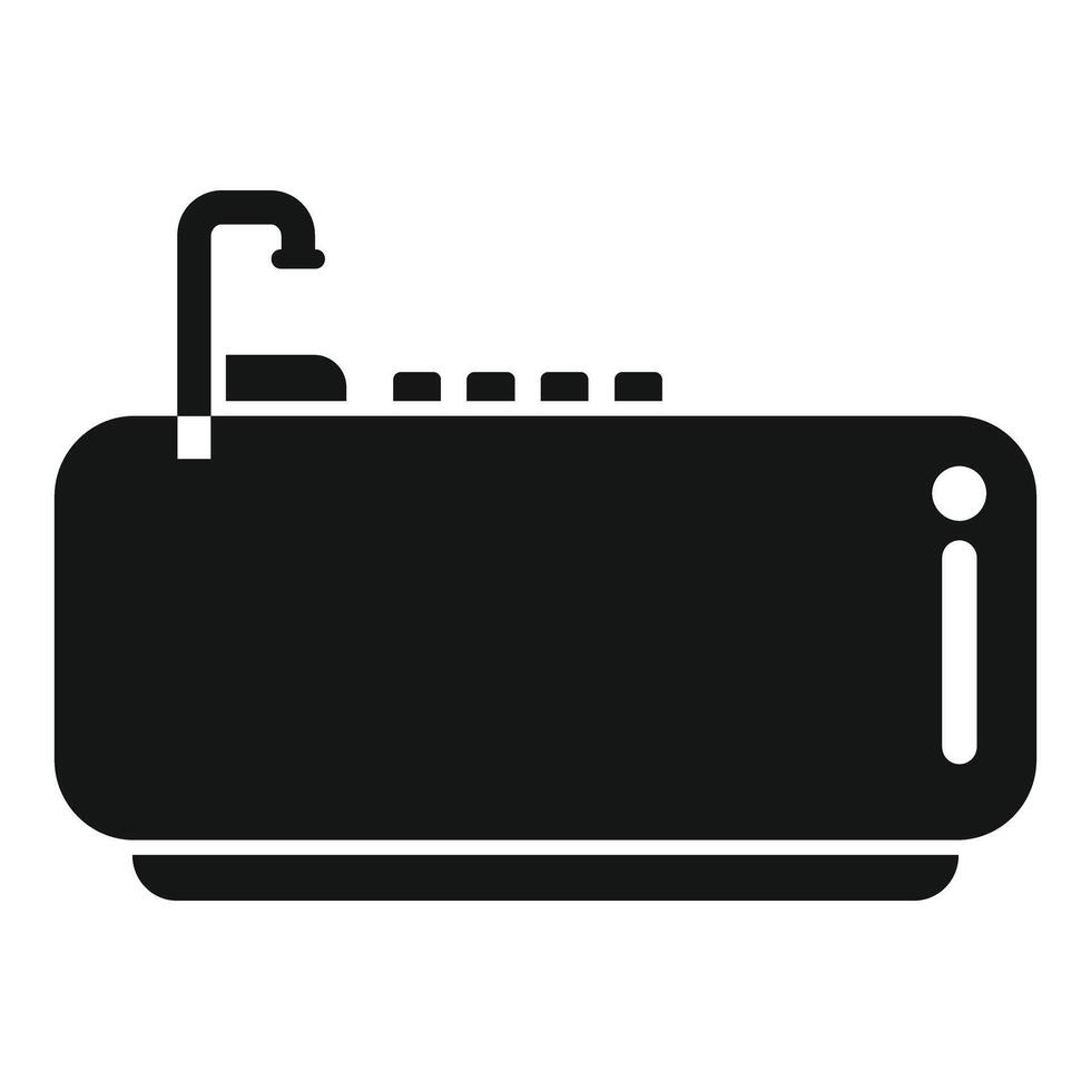 Black and white icon of a toaster vector
