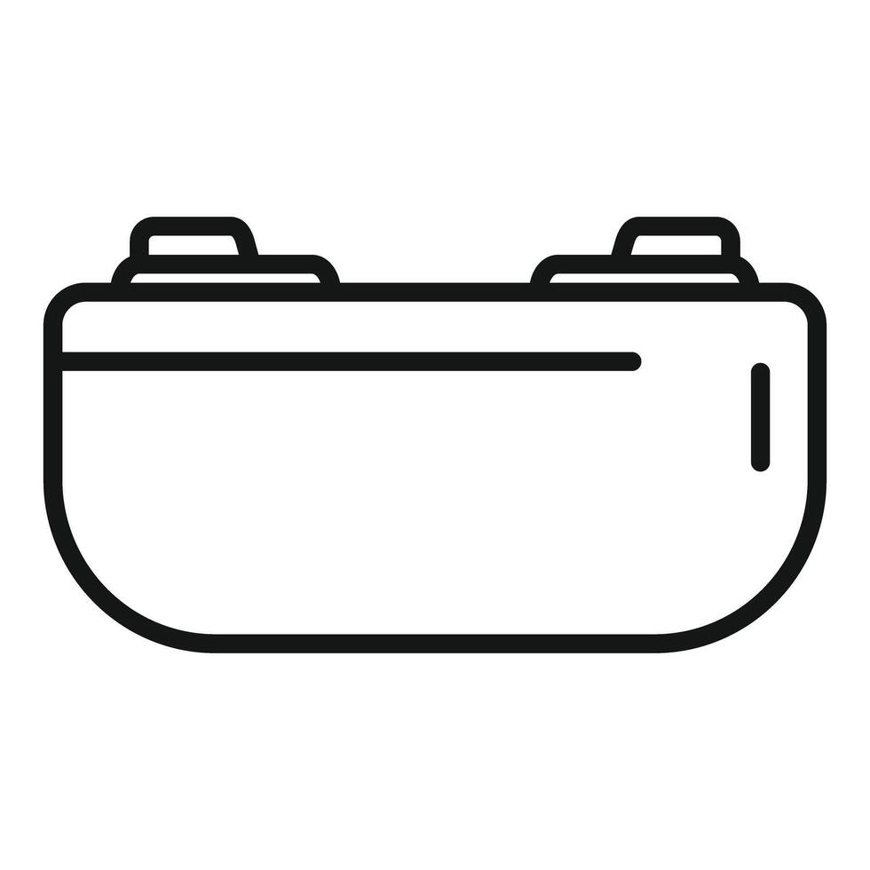 Line art illustration of a camera battery vector