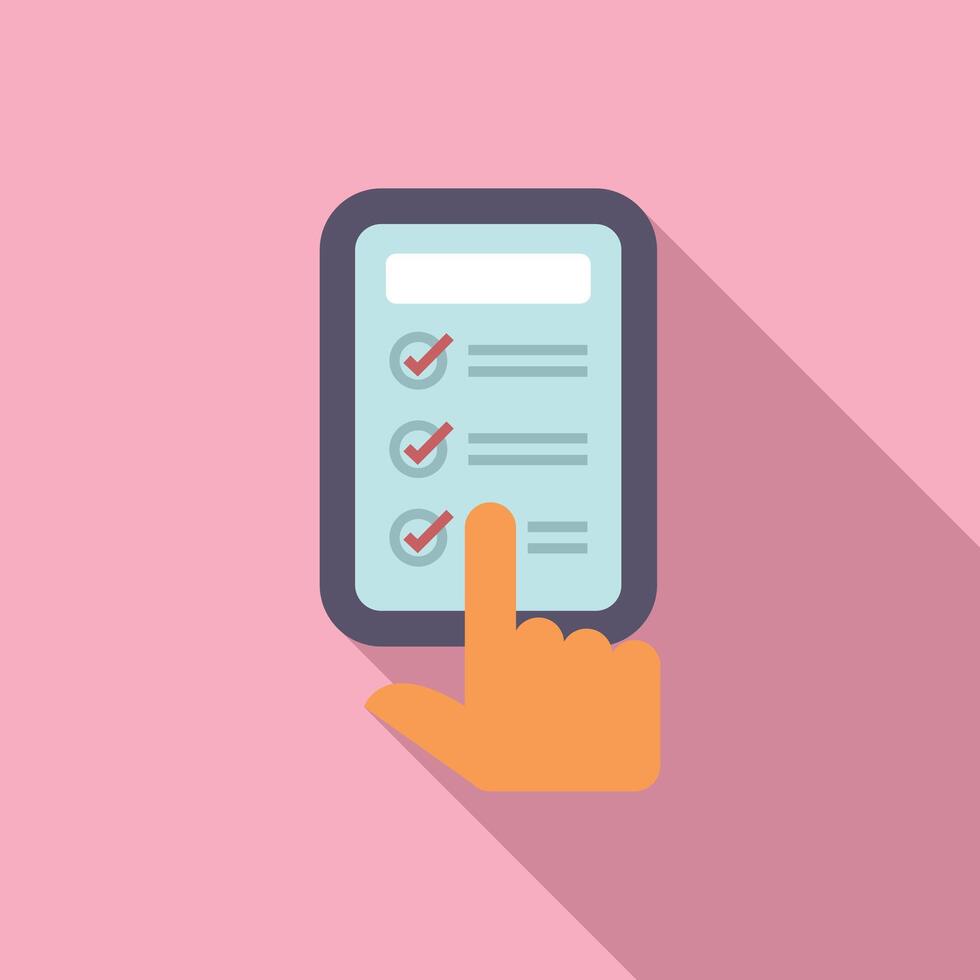 Digital checklist on tablet icon vector