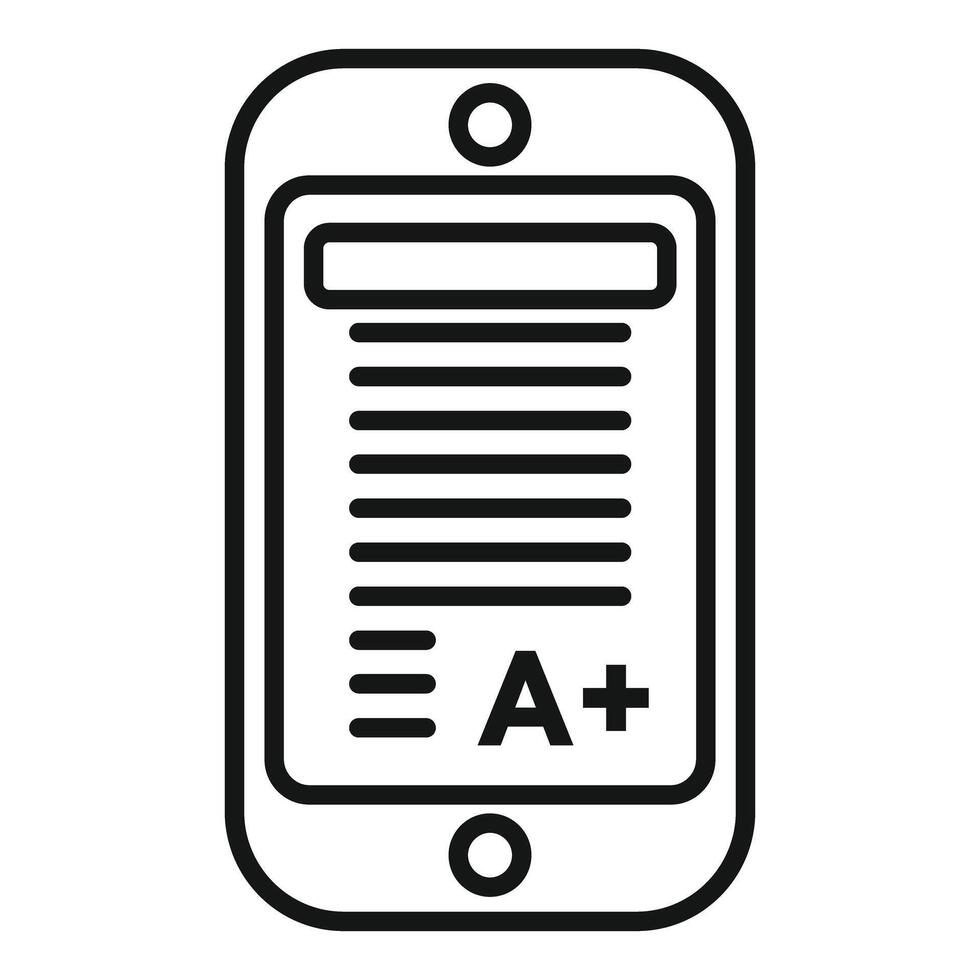 A plus grade symbol on clipboard icon vector