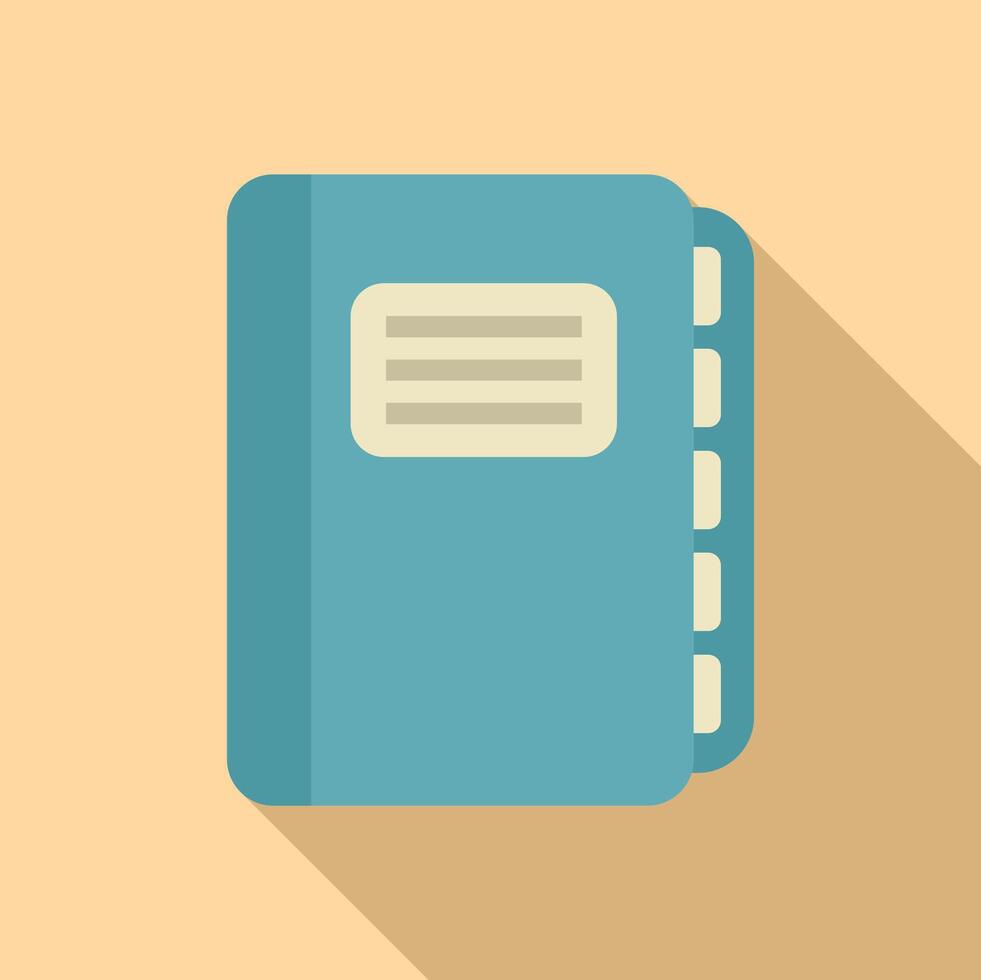 Flat design illustration of a notebook vector