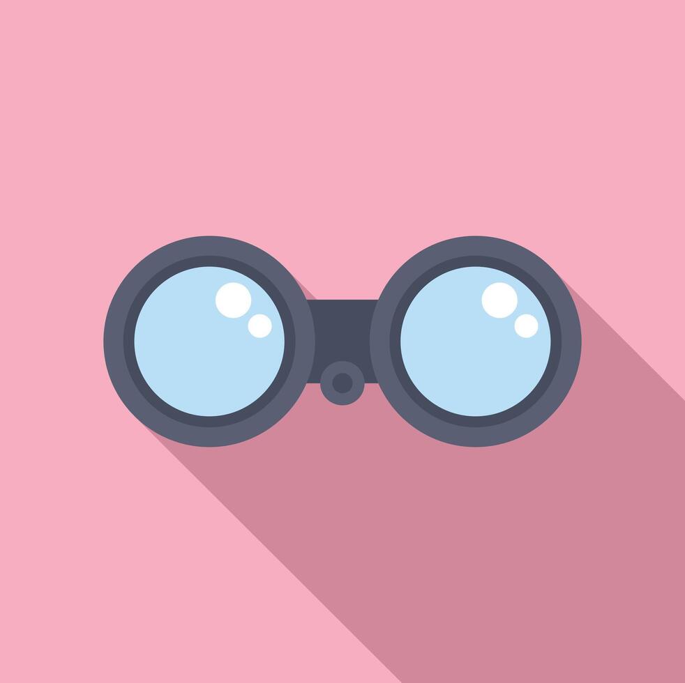 Binoculars illustration on pink background vector