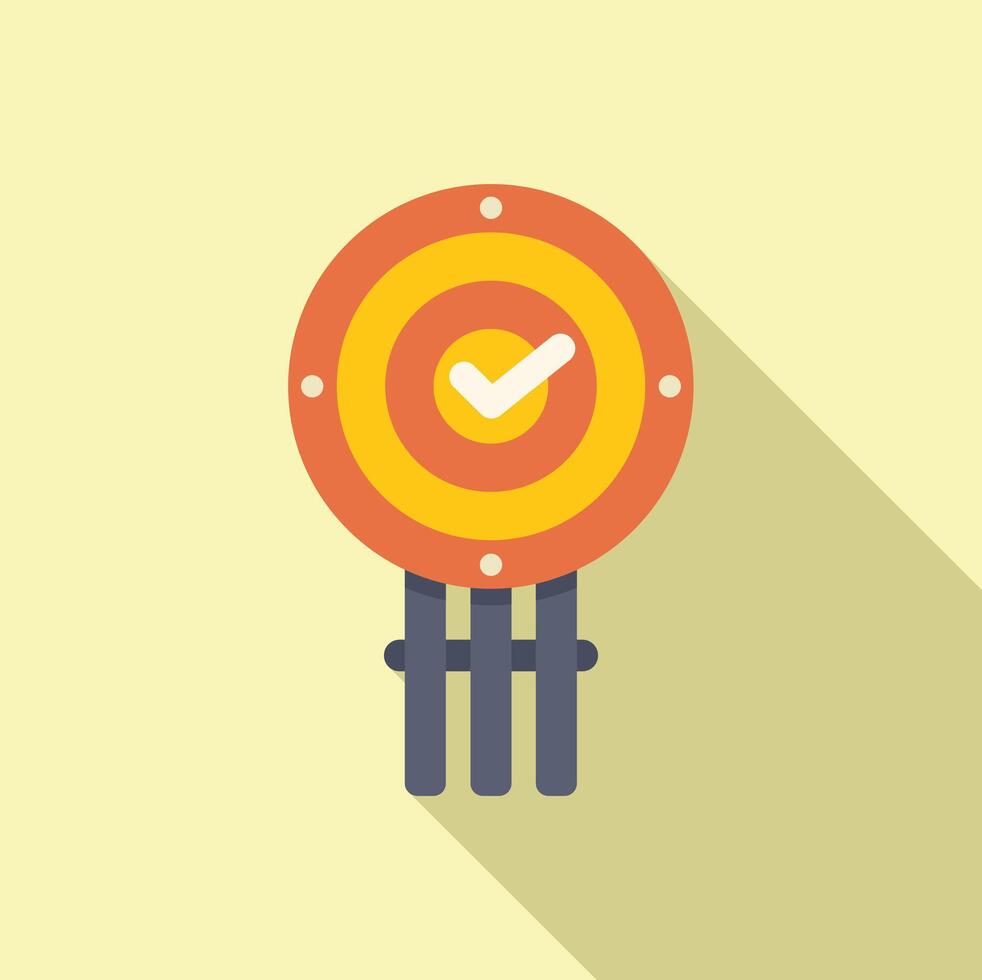 Achievement badge illustration with checkmark vector