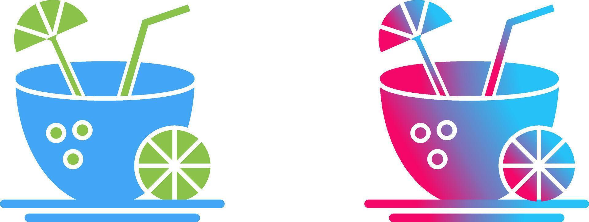Coconut Drink Icon Design vector