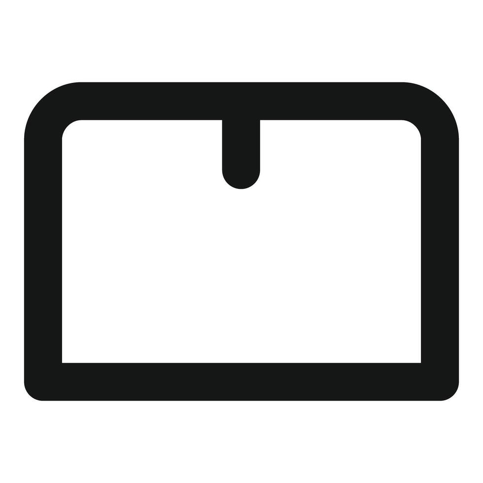 Empty black picture frame on white background vector