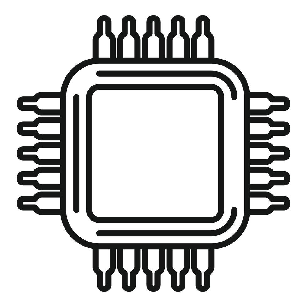 illustration of computer microprocessor icon vector