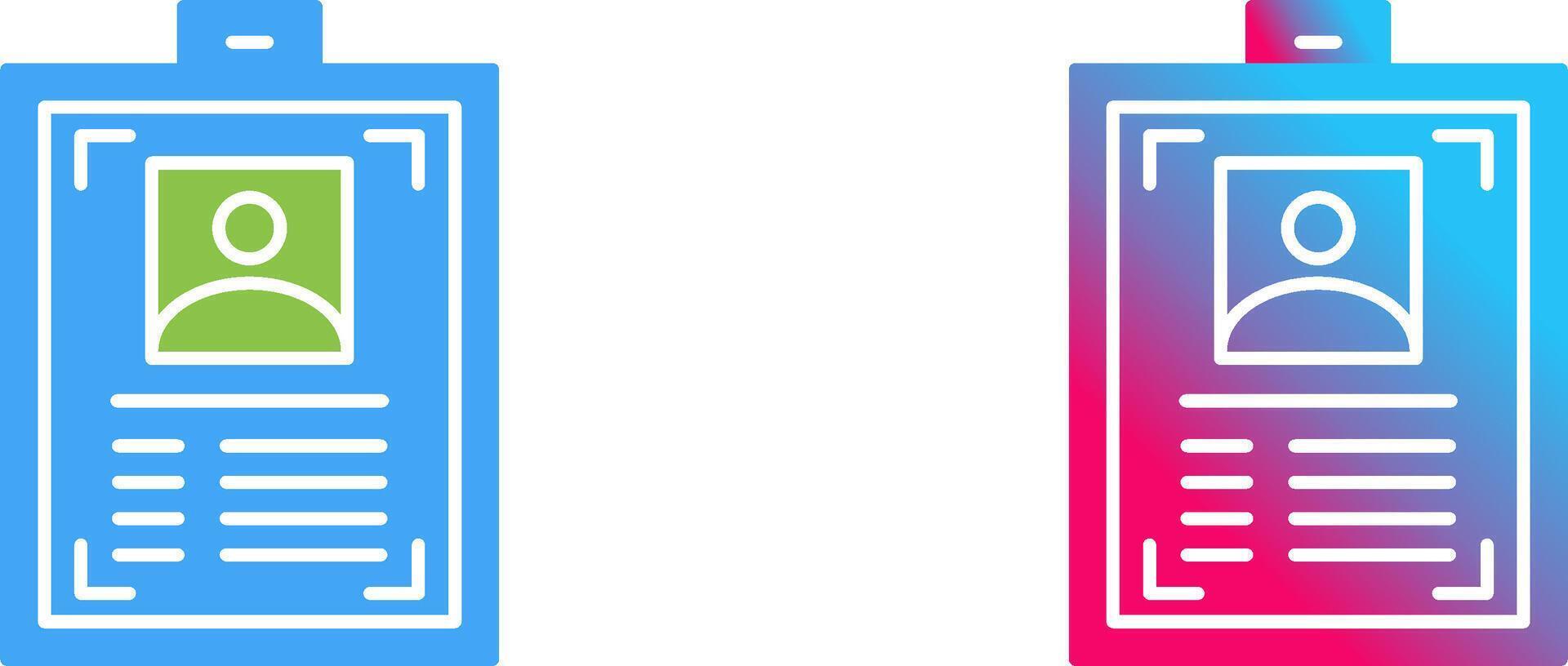 ID Card Icon Design vector