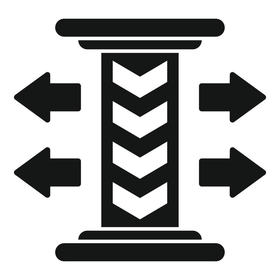 Black and white compression icon with arrows vector