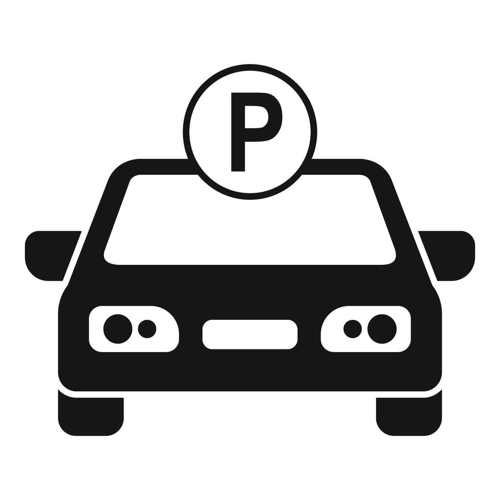 Car parked icon illustration vector