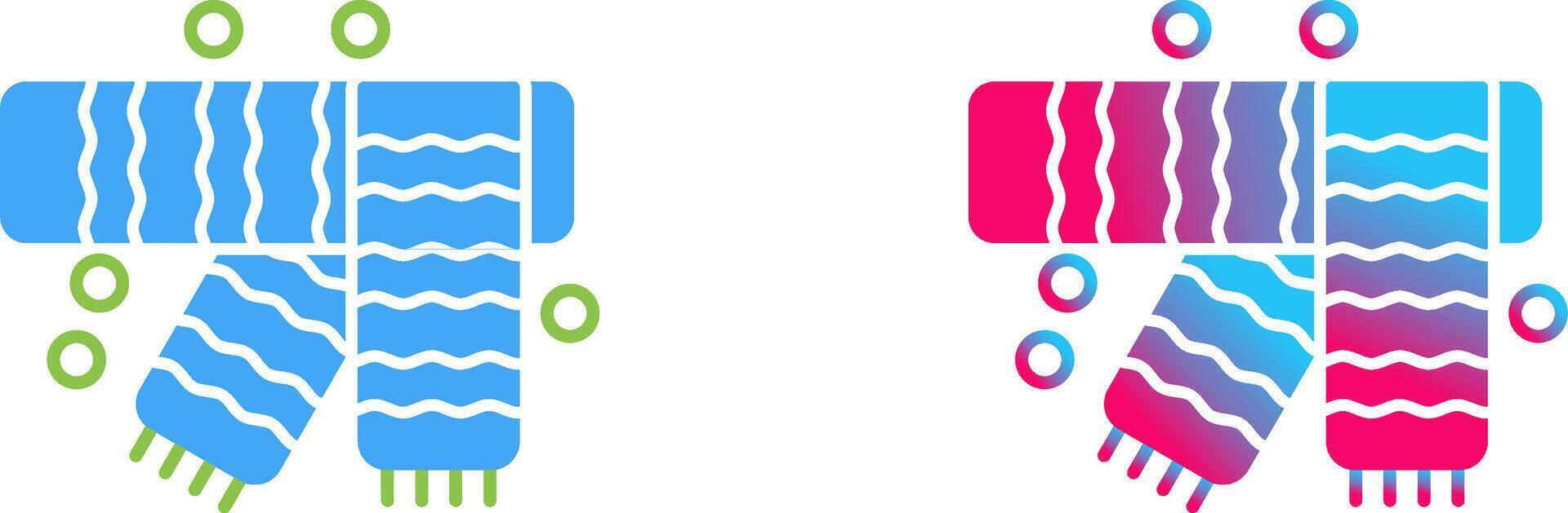 Winter Scarf Icon Design vector