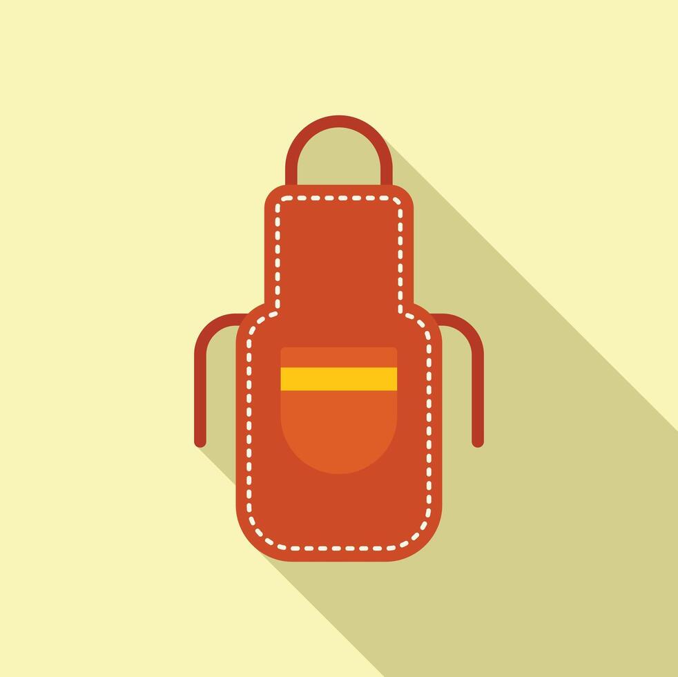 illustration of a red apron on beige background vector