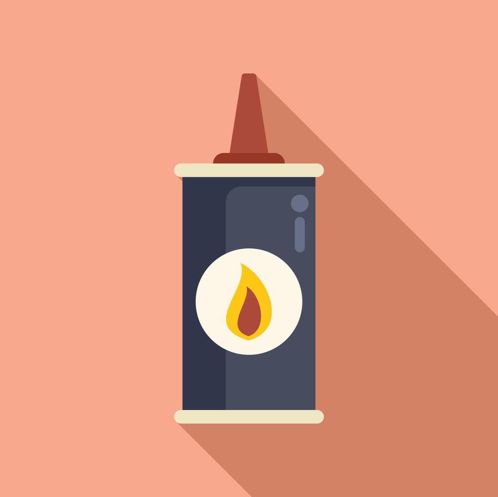 illustration of a ketchup bottle with flame vector