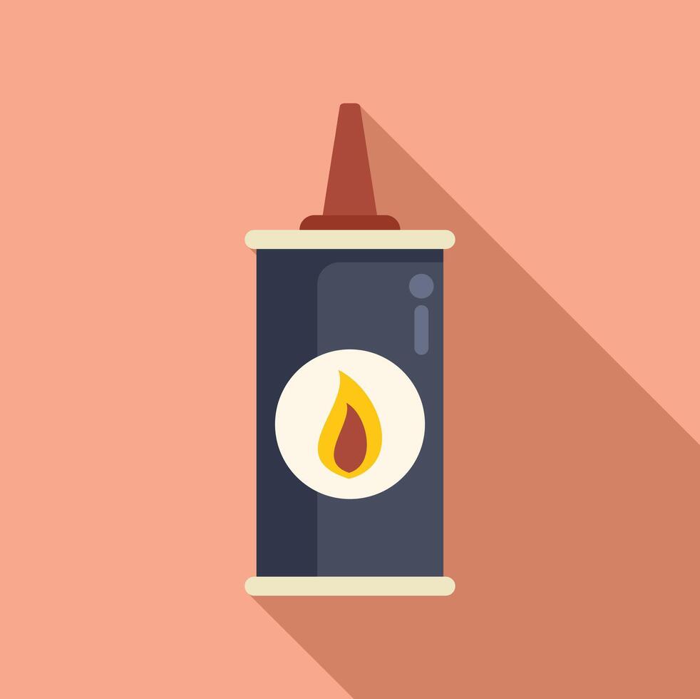 ilustración de un salsa de tomate botella con fuego vector